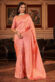 Peach Color Georgette Fabric Awesome Festive Look Saree
