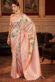 Net Fabric Pink Color Function Wear Delicate Saree