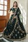 Beautiful Net Fabric Sangeet Wear Embroidered Lehenga Choli In Mustard Color