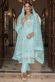 Blazing Green Color Festival Wear Embroidered Georgette Salwar Suit