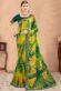 Appealing Banarasi Weaving Border Printed Chiffon Multi Color Saree