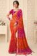 Fascinating Printed Orange Color Casual Saree In Chiffon Fabric