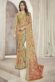 Chiffon Fabric Brilliant Casual Look Printed Saree In Cyan Color