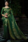 Radiant Olive Color Two Tone Kanjivaram Silk Saree With Weaving Work