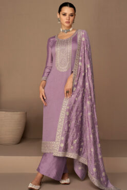 Art Silk Lavender Palazzo Suit