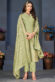 Georgette Fabric Sea Green Color Palazzo Suit