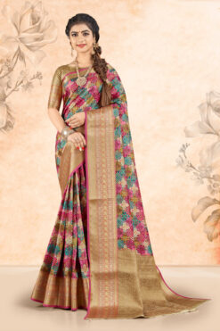 Multi Color Art Silk Festive Look Adroit Saree