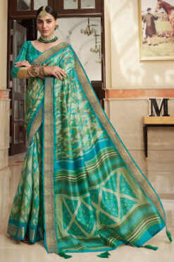 Multi Color Art Silk Classic Saree