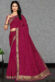 Art Silk Saree In Beige Color With Fancy Work