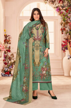 Sea Green Cotton Light Weight Casual Salwar Suit