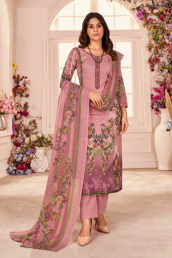 Pink Cotton Light Weight Casual Salwar Suit