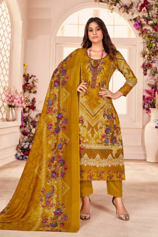 Mustard Cotton Light Weight Casual Salwar Suit