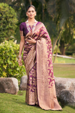 Purple Beatific Festive Look Art Silk Saree
