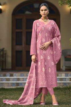 Pink Color Adorning Salwar Suit In Fancy Fabric