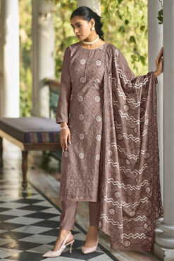 Beige Color Engaging Embroidered Work Salwar Suit