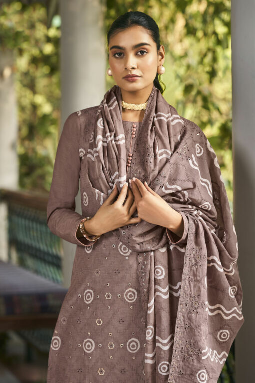 Beige Color Engaging Embroidered Work Salwar Suit