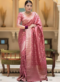 Traditional Function Wear Light Pink Banarasi Soft Silk Saree Miraamall