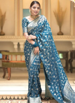 Rama Traditional Function Wear Banarasi Soft Silk Saree Miraamall