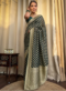 Navy Blue Traditional Function Wear Banarasi Soft Silk Saree Miraamall
