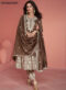 Designer Brown Embroidered Silk Salwar Suit Miraamall