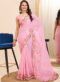 Pink Designer Organza Party Wear Saree Miraamall