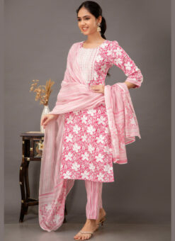 Pink Rayon Cotton Digital Printed Salwar Suit Miraamall