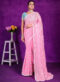 Shimer Pink Party Wear Designer Saree Miraamall