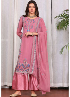 Pink Georgette Designer Salwar Kameez Miraamall