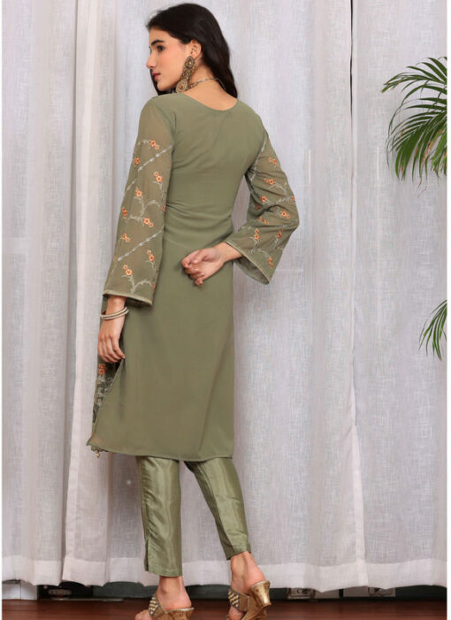 Green Designer Georgette Salwar Kameez Miraamall