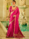 Pink Deigner Zari Weaving Silk Saree